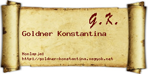 Goldner Konstantina névjegykártya